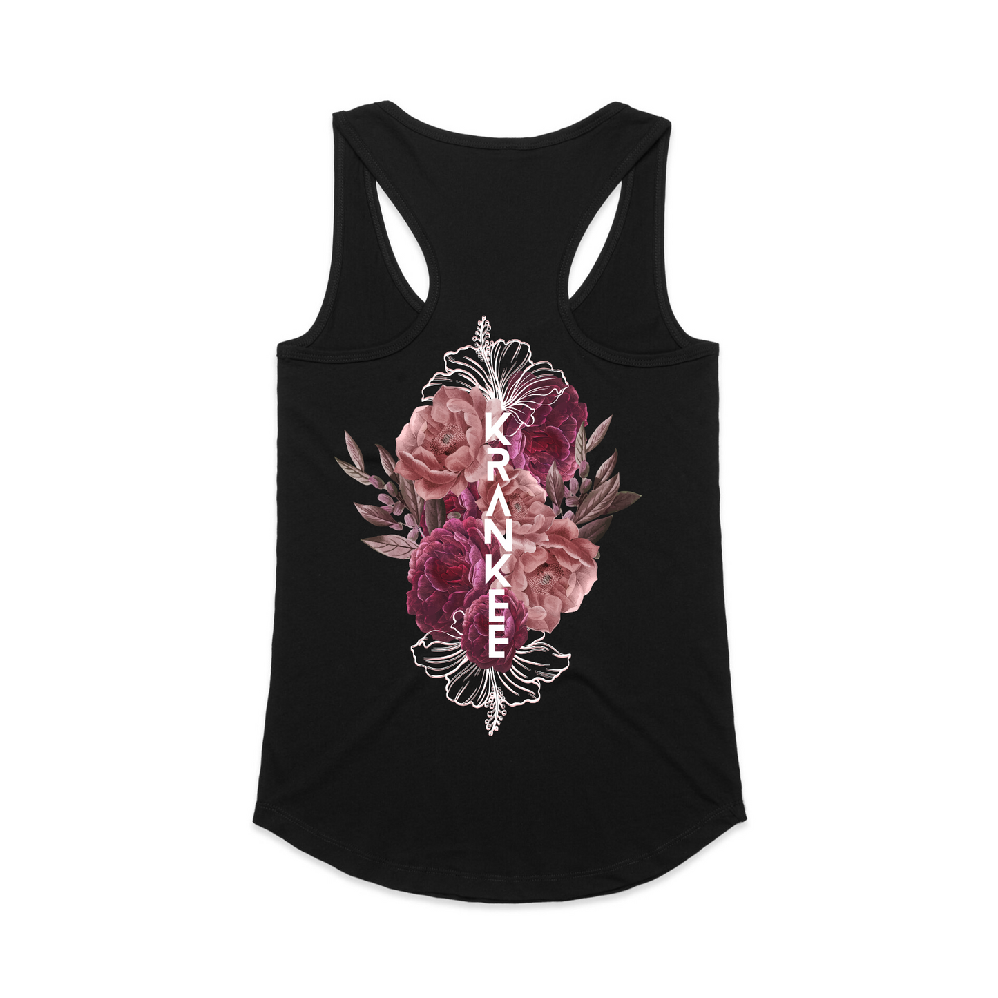 Womens Floral Back Racerback