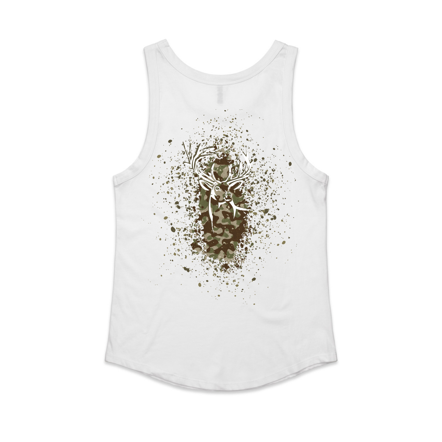 Womens Camo Back Singlet