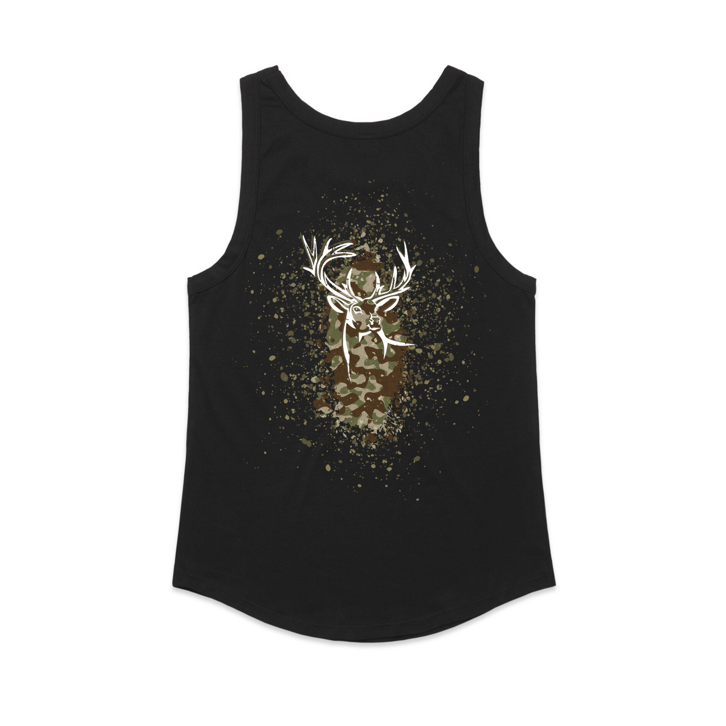 Womens Camo Back Singlet