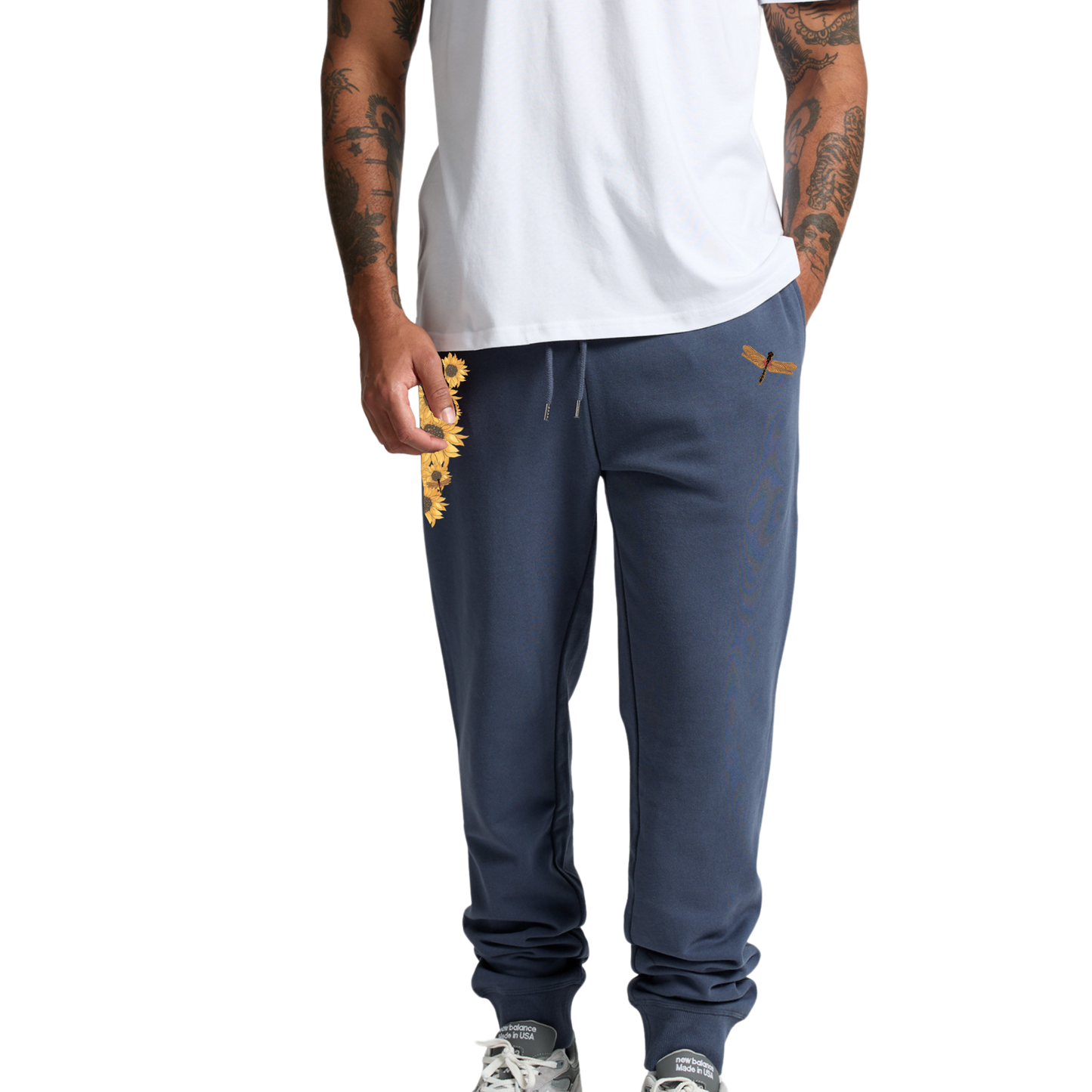 Unisex Flutterby Sunflower Slim Track Pants