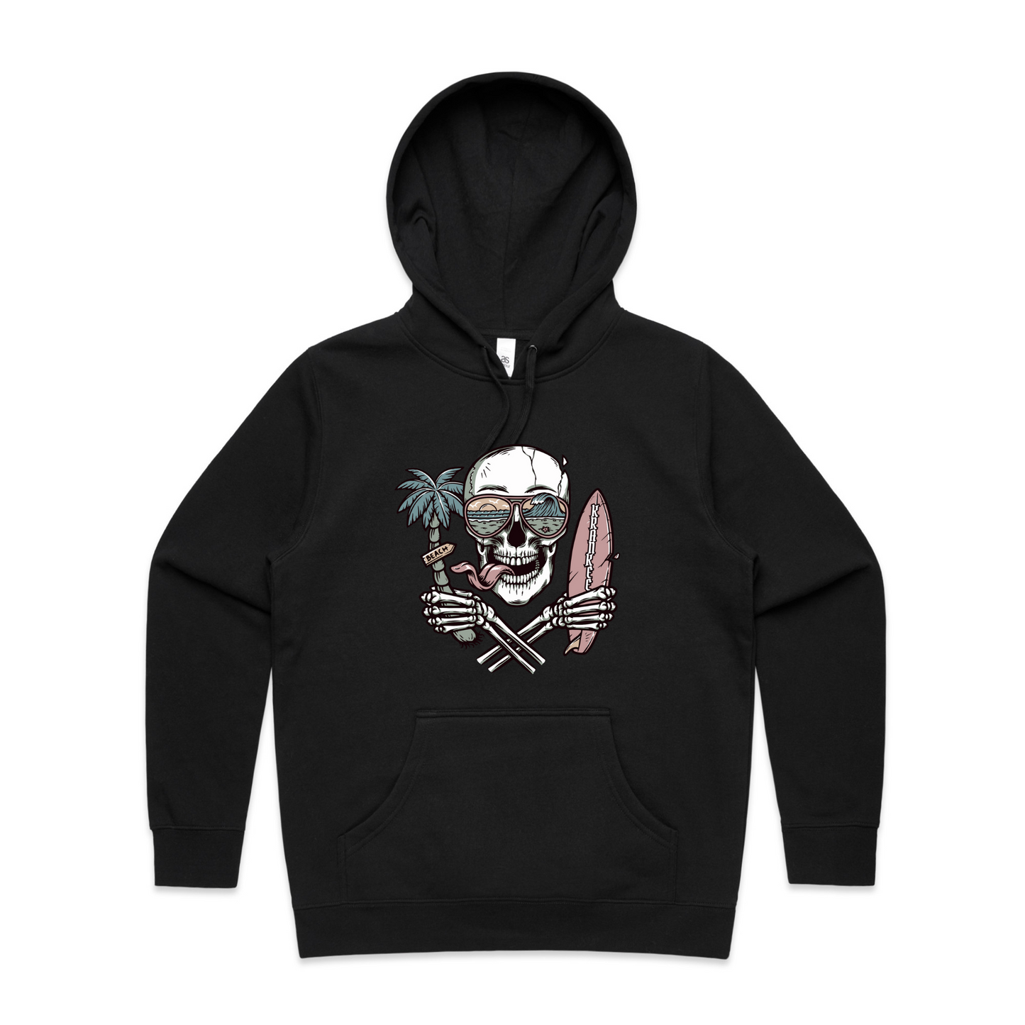 Womens Surf Skull Hoodie