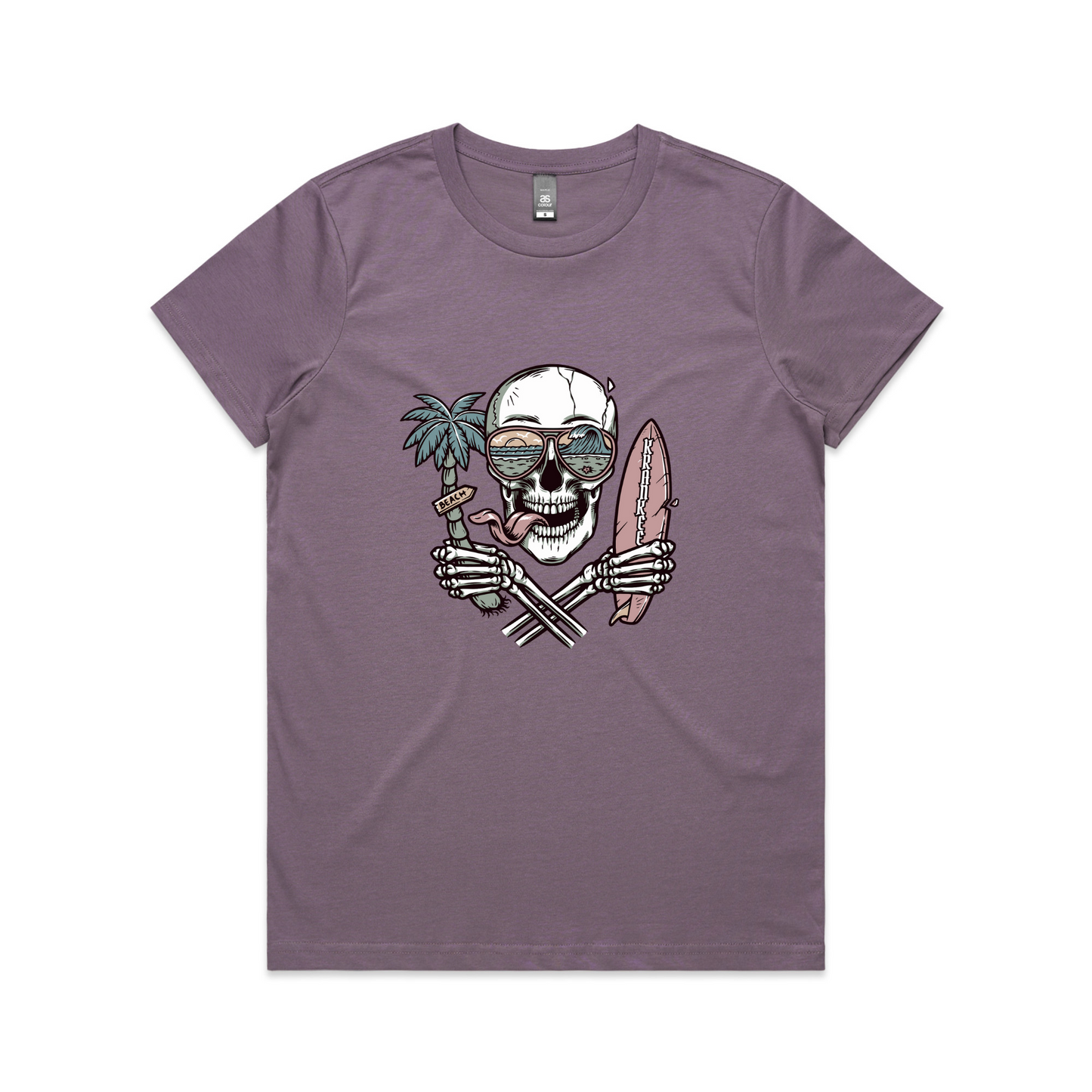 Womens Surf Skull Tee
