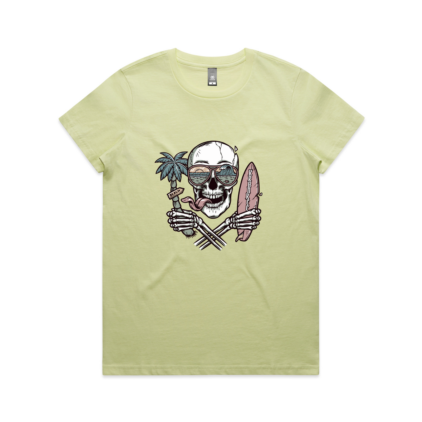 Womens Surf Skull Tee