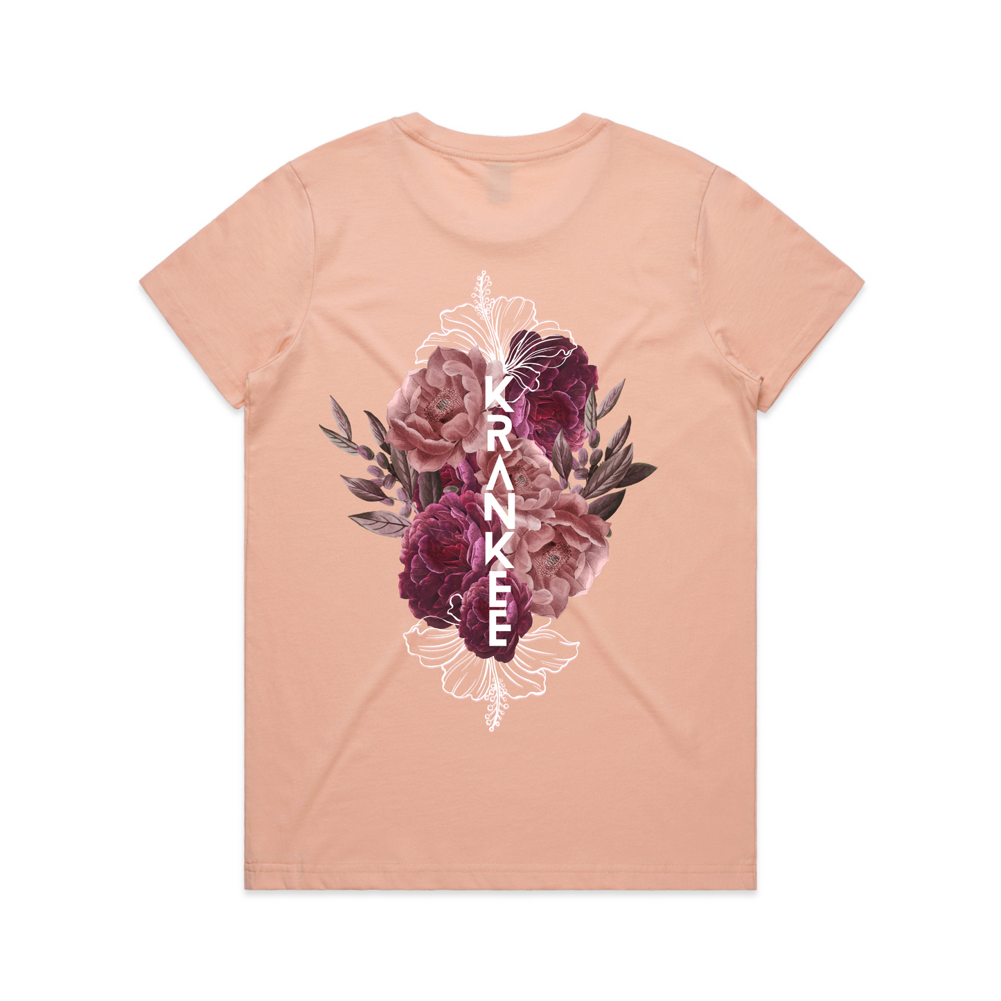 Womens Floral Back Tee