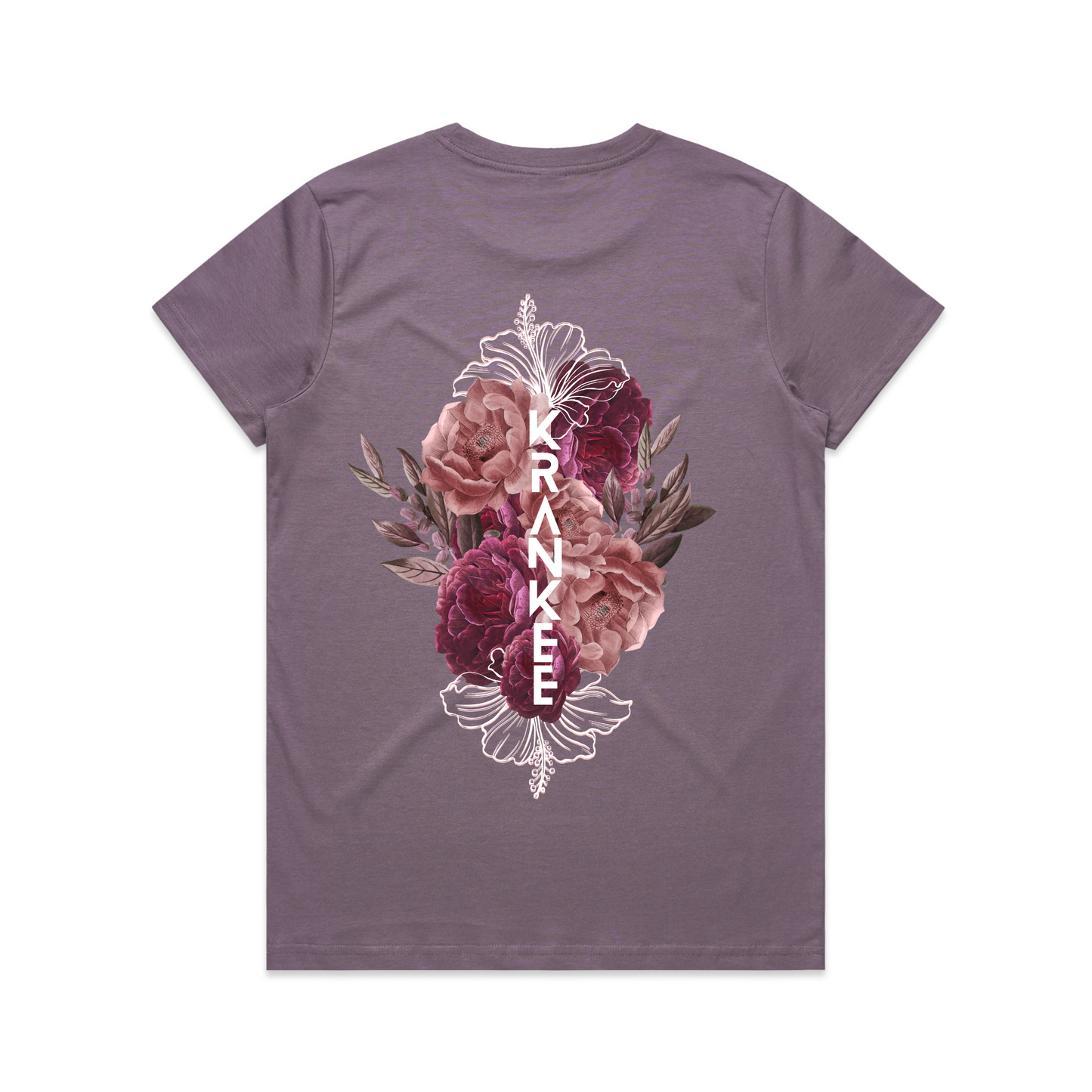 Womens Floral Back Tee