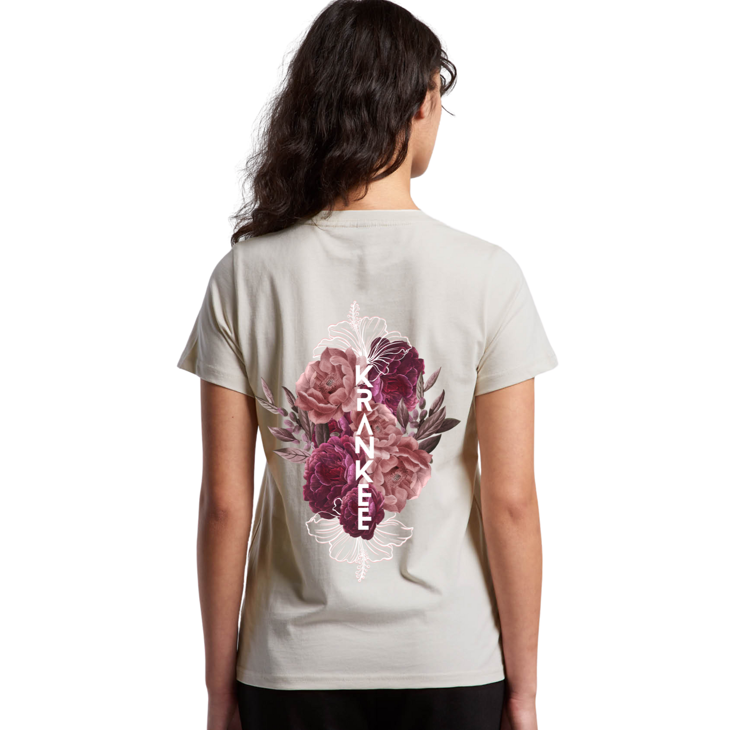 Womens Floral Back Tee