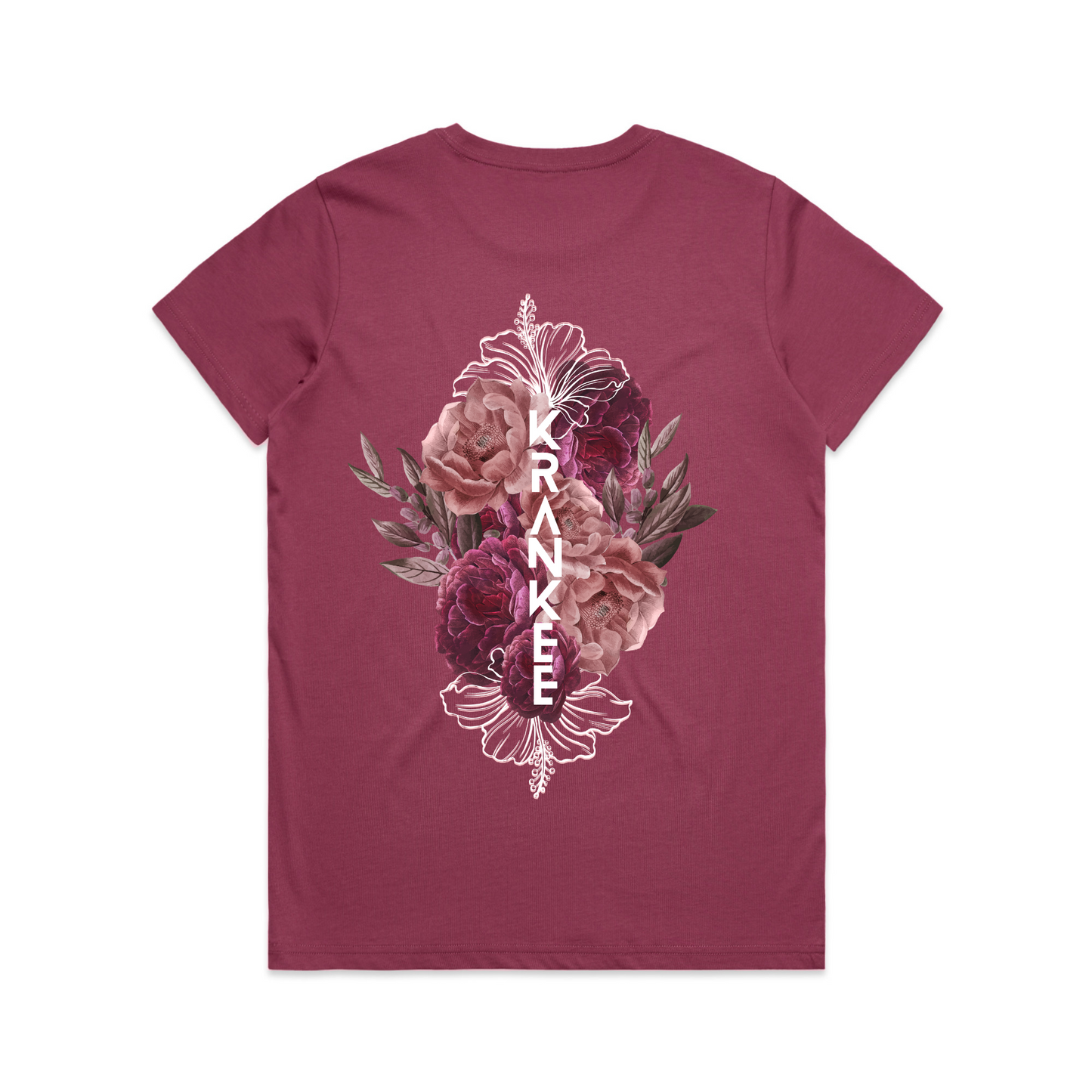 Womens Floral Back Tee