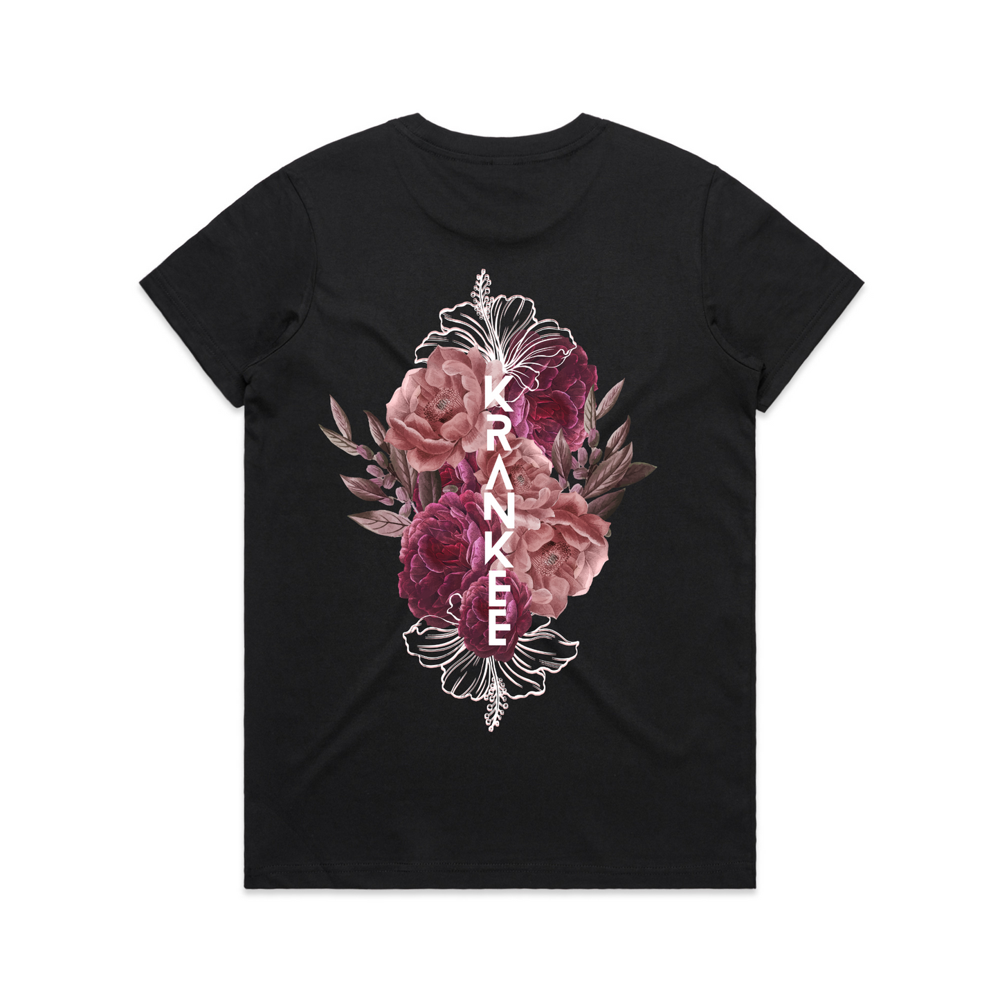 Womens Floral Back Tee