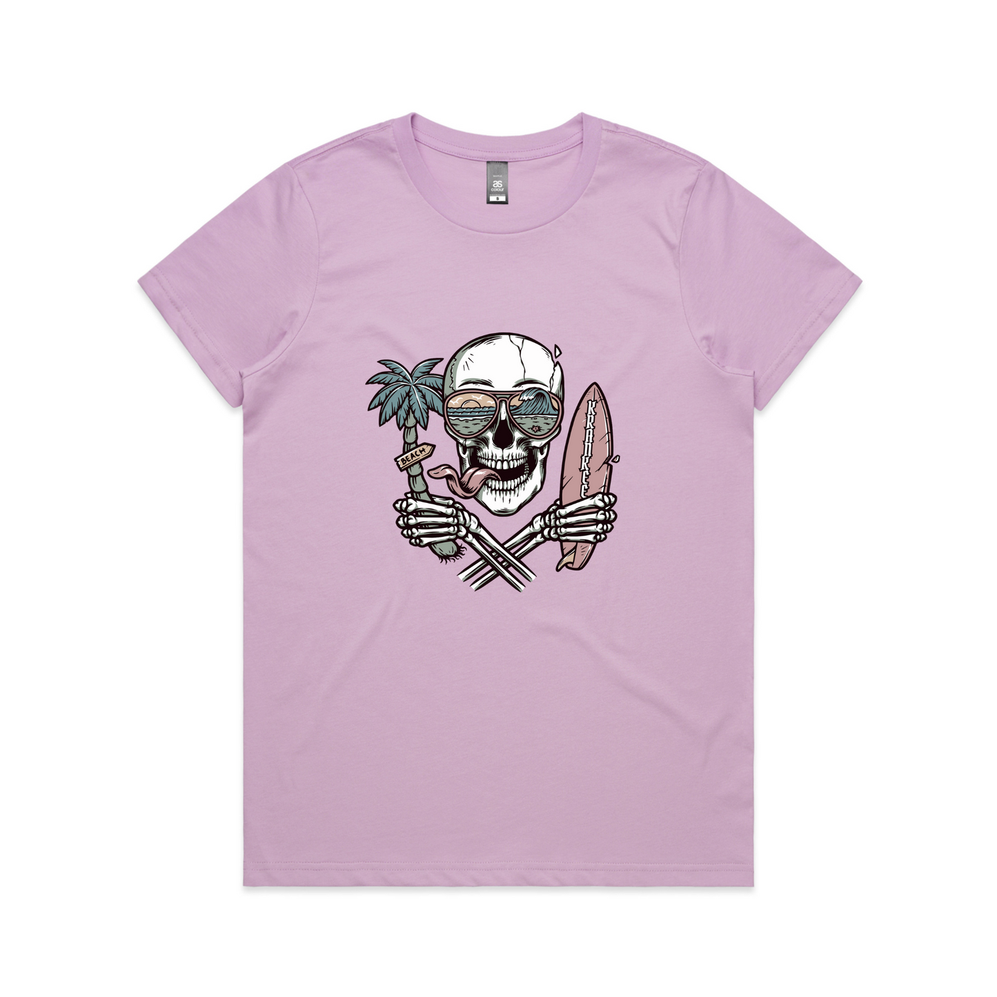 Womens Surf Skull Tee