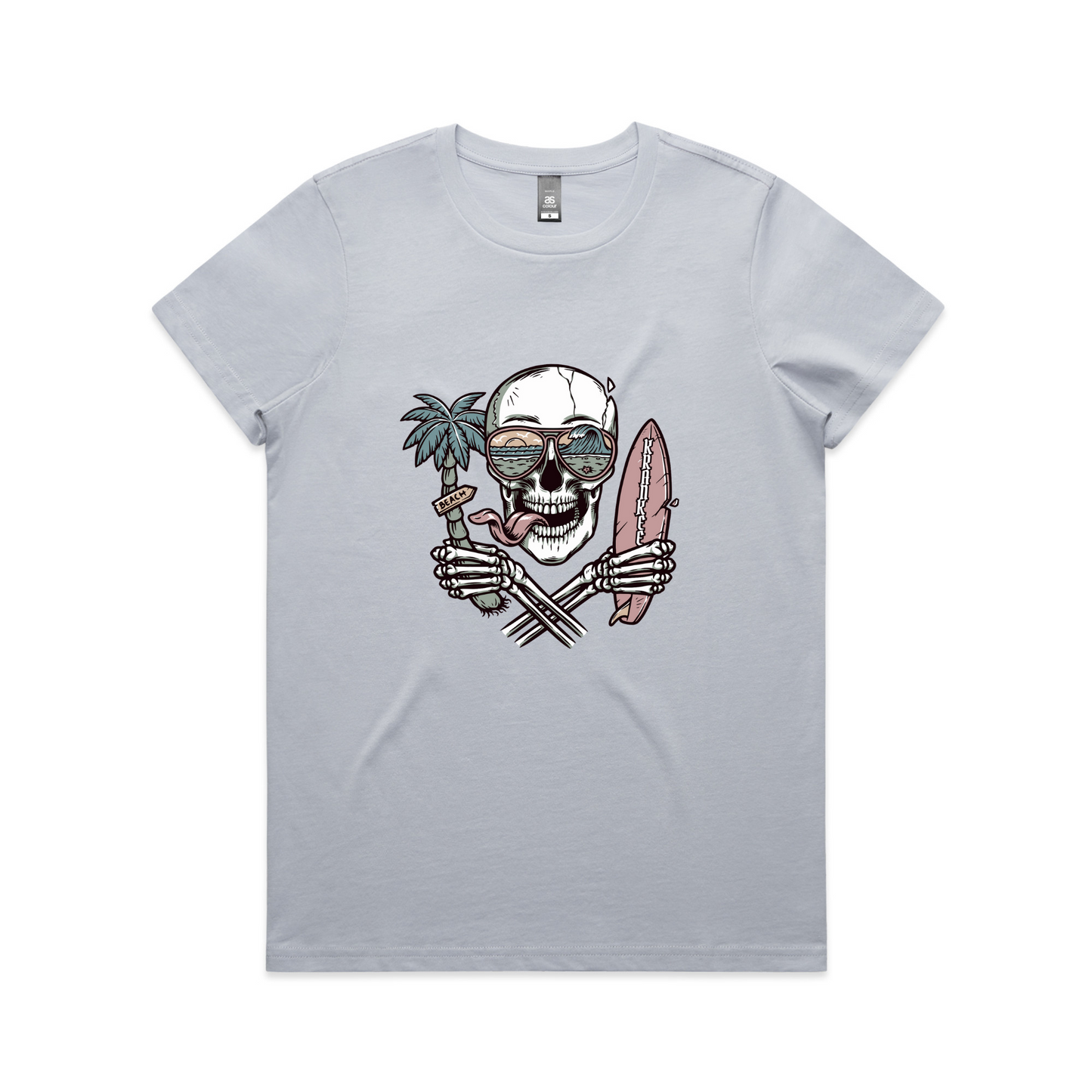 Womens Surf Skull Tee