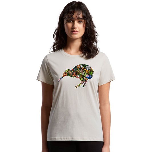 Womens Kiwi Collage Tee