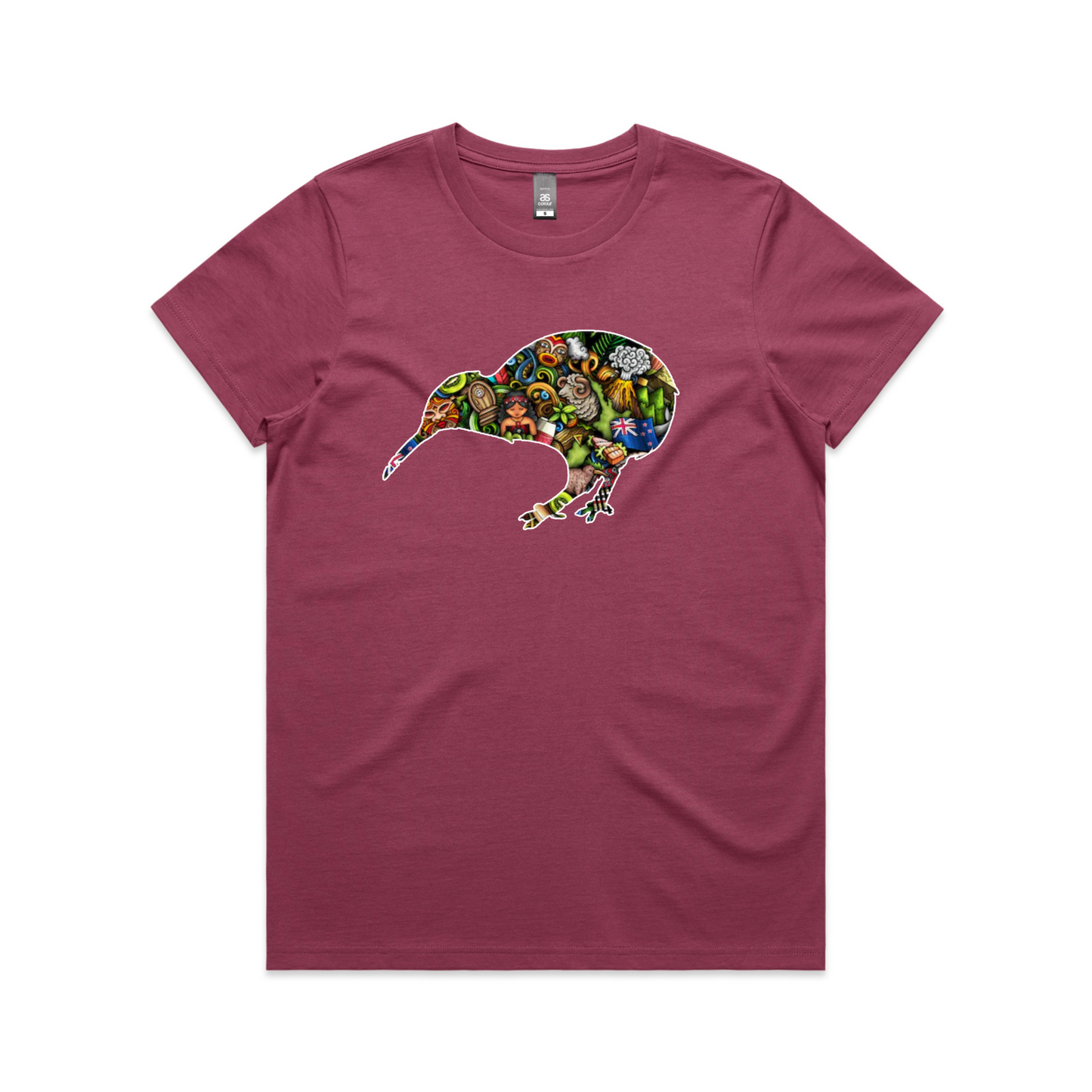 Womens Kiwi Collage Tee