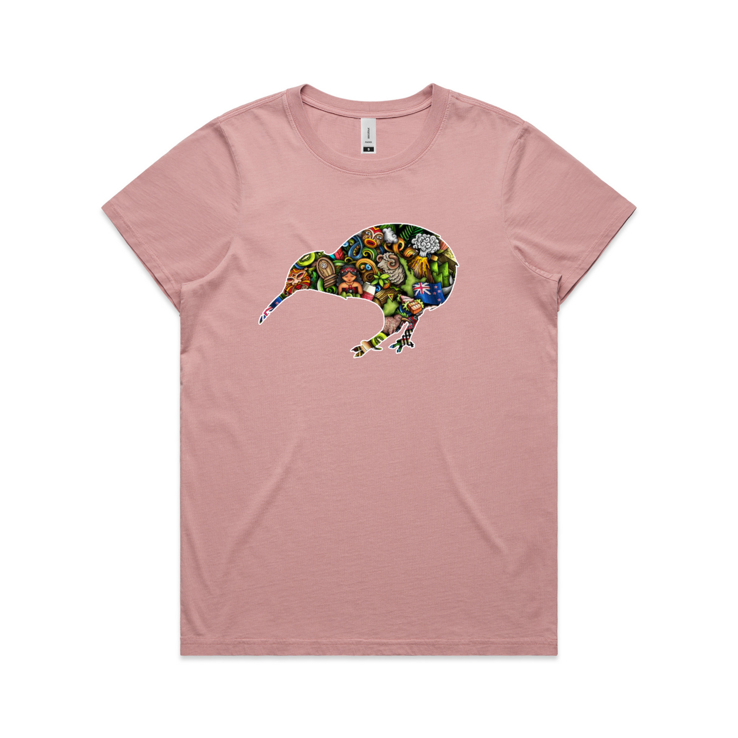 Womens Kiwi Collage Tee
