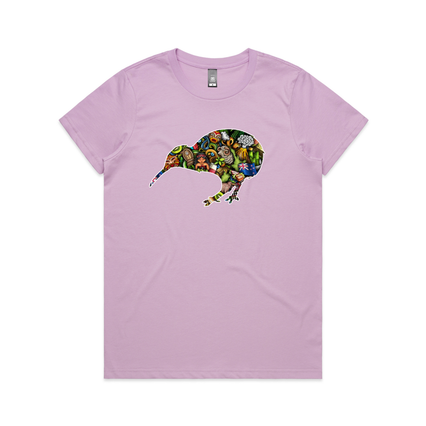Womens Kiwi Collage Tee
