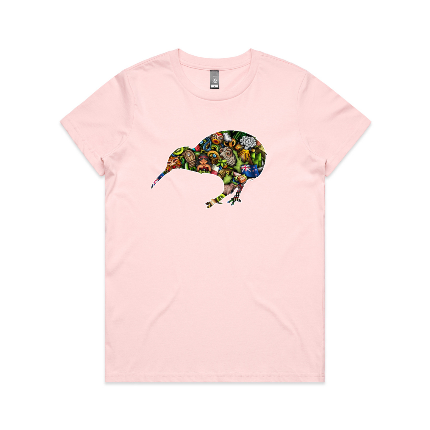 Womens Kiwi Collage Tee