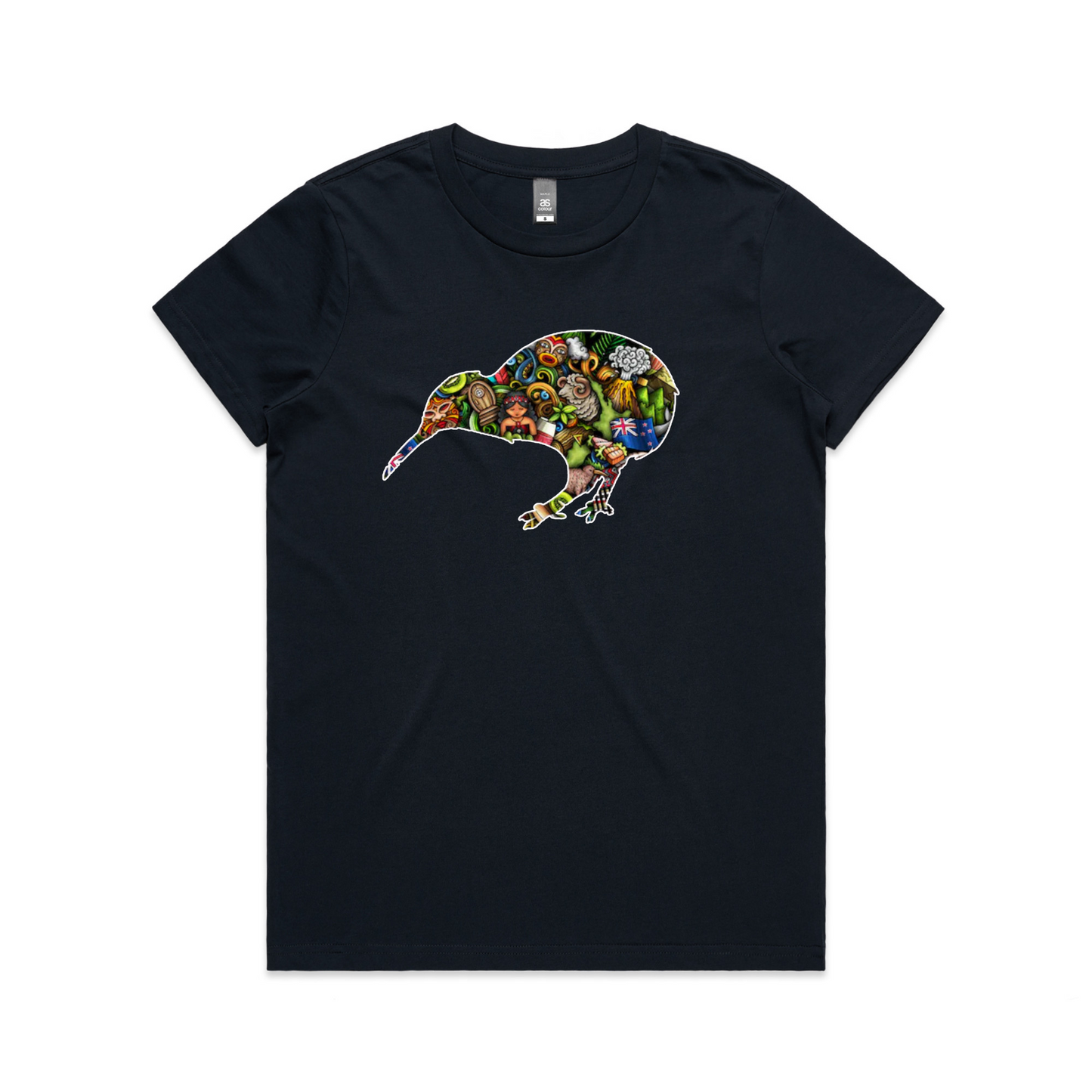 Womens Kiwi Collage Tee